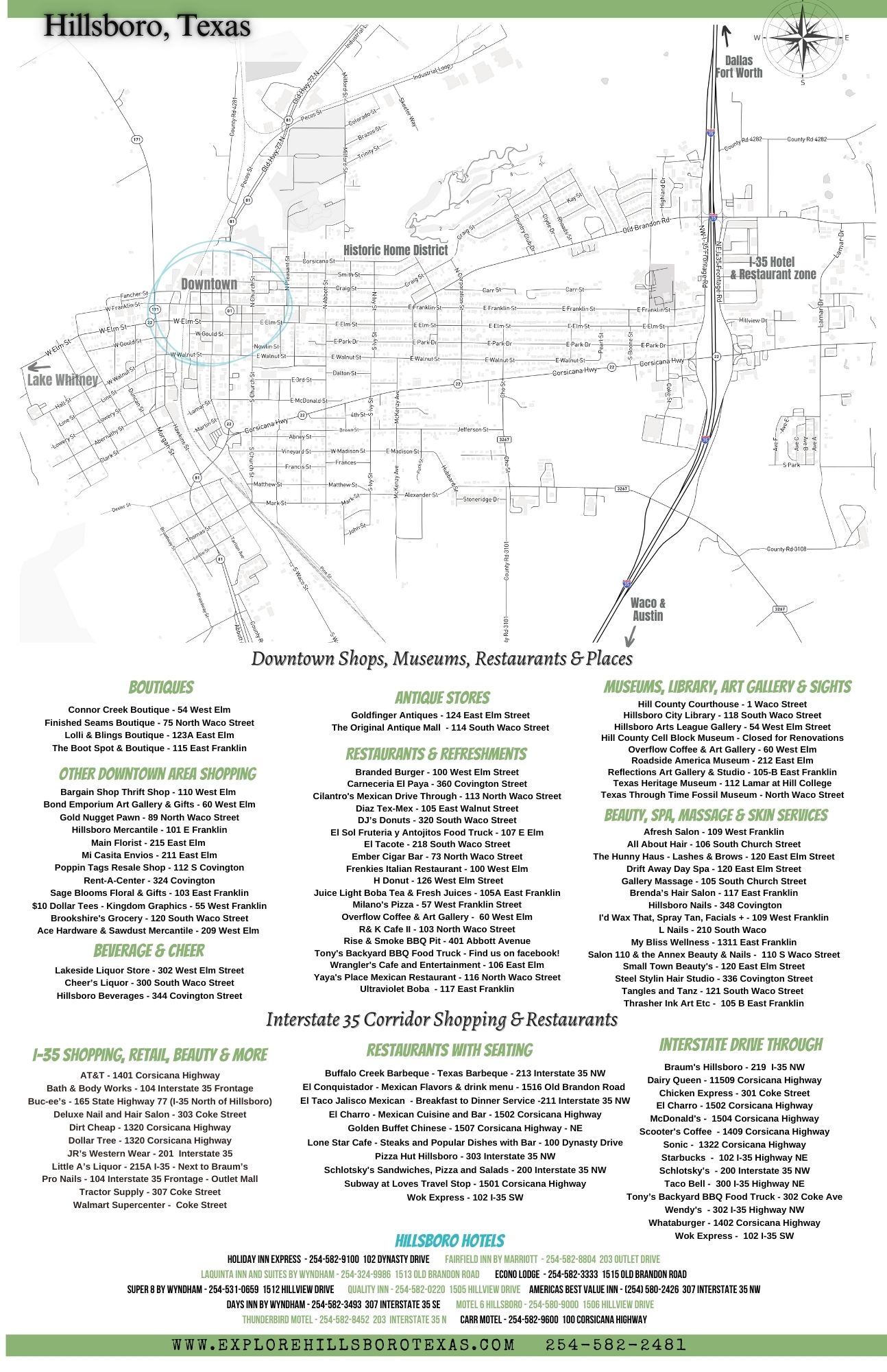 Hillsboro Brochure and Map needs work (11 x 17 in)